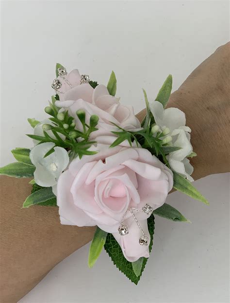 artificial wedding prom wrist corsage bracelet greenery