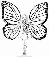 Barbie Mariposa Coloring Pages Getdrawings Getcolorings Printable Template Mattel sketch template