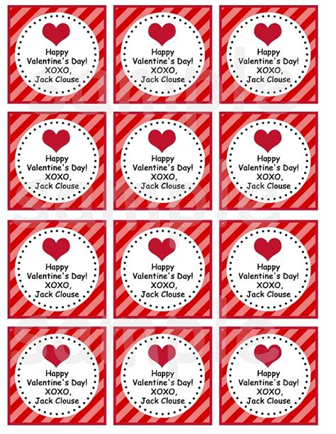 customizable  printable printable valentine tags
