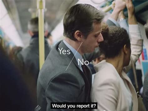 thought provoking video shows woman being groped on tube as british transport police campaign to