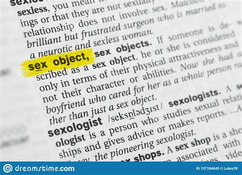 highlighted english word sex object and its definition at the