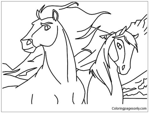 cute spirit horse coloring pages   easily print