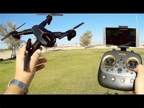 visuo xs xs  gps fpv camera drone flight test review youtube