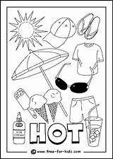 Weather Colouring Pages Kids Coloring Hot Preschool Color Summer Safety Cold Clipart Printable Sun Sunny Drawing Children Sheets Activity Crafts sketch template