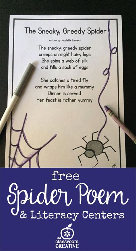 spider poems  literacy centers perfect   spider unit