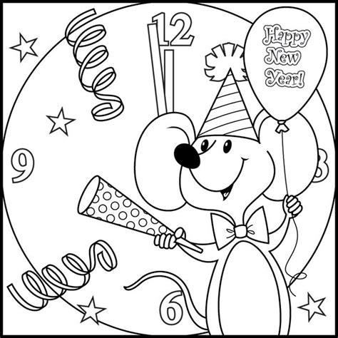year coloring pages  children