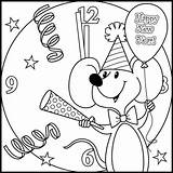 Coloring Pages Year Happy Hat Popular Years sketch template