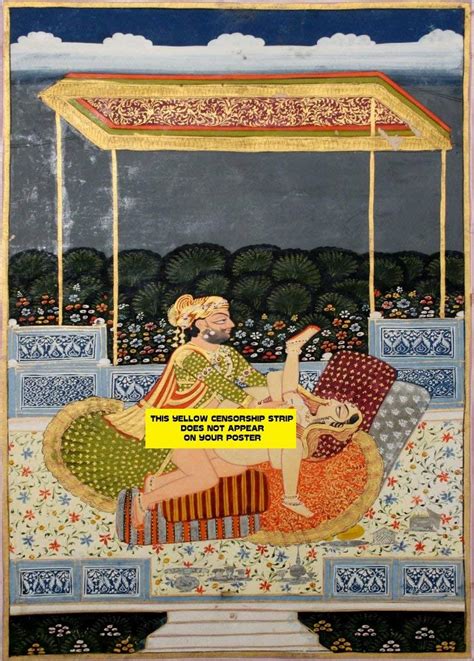 buy classic indian erotic art royal man and woman making love under a