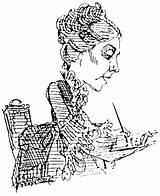 Louisa Alcott sketch template