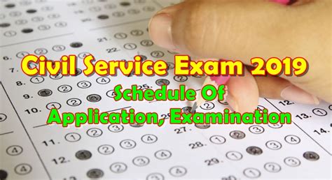 civil service exam  schedule  application examination