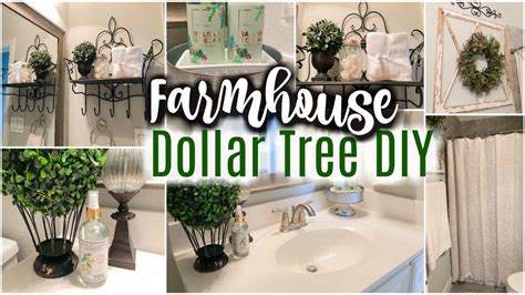 dollar tree diy farmhouse guest bathroom decorate