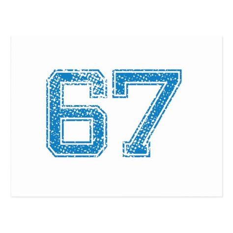 blue sports jerzee number  postcard zazzle