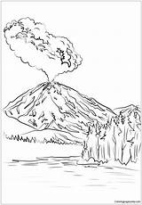 Volcano Coloring Eruption Pages Lassen Peak Drawing Printable Color Online Getdrawings sketch template