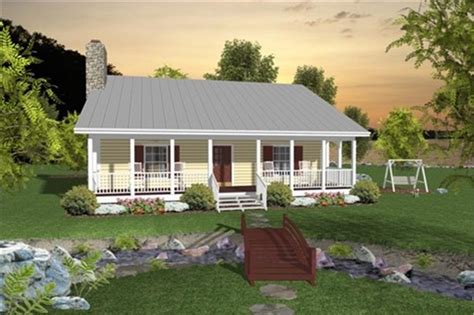 small ranch house plan  bedroom front porch