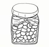 Bean Coloring Jelly Jar Beans Drawing Coffee Empty Pages Getdrawings Baked Mr Fish Getcolorings Printable sketch template