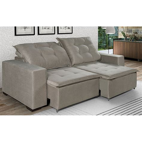 estofado topazio sofa retratil reclinavel  lugares  porto dos moveis