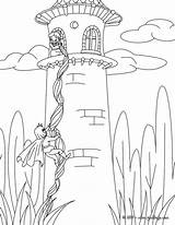 Coloring Rapunzel Grimm Pages Van Sprookjes Afkomstig Dibujos Kleurplaten sketch template