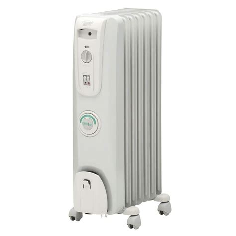 delonghi comfort temp oil filled radiant portable heater ewcm  home depot