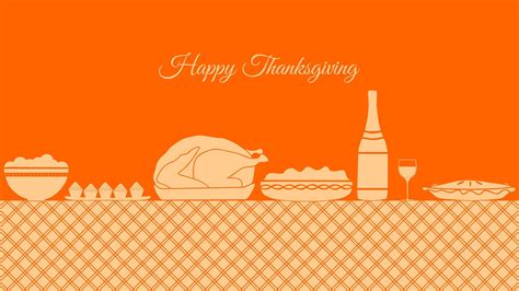 happy thanksgiving word in orange background hd