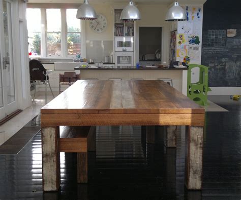 semi industrialrustic dining table   seater recycled lane