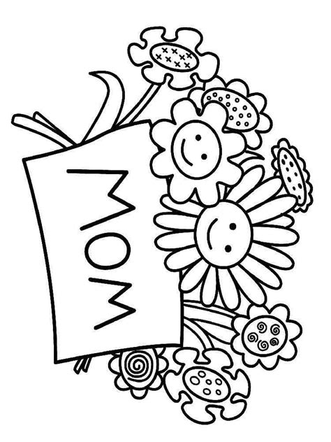 happy birthday  mom coloring page coloring pages