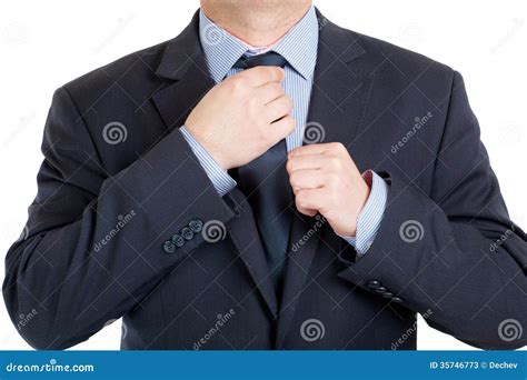 businessman adjusting  tie stock image image  person formal