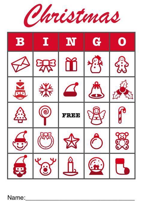 christmas bingo template   pages mactemplatescom