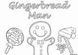 Gingerbread Man Coloring Pages Printable Christmas House Cookies Form Wonder Lollipops sketch template