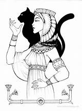 Egyptian Coloring Pages Queen Cat Empire Ancient Deviantart Egypt Hatshepsut Drawings Old Bastet God Drawing Para Egito Tattoos Print Desenhos sketch template