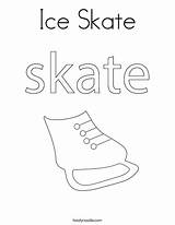Coloring Ice Skate Print Ll Twistynoodle Noodle sketch template