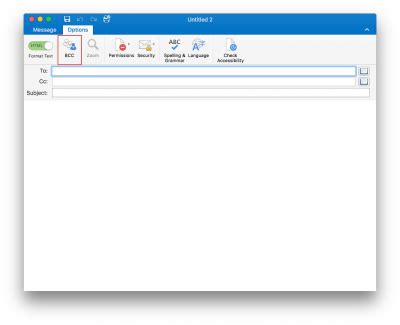 showhide bcc field  outlook   mac information services division ucl university