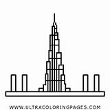 Burj Khalifa Coloring Dubai Outline Sketch Pages Template Promolover Outlet Georgiacoffee sketch template