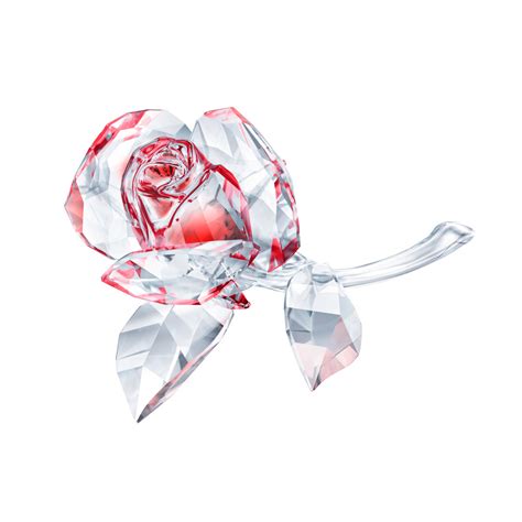 swarovski crystal blossoming rose red crystal classics