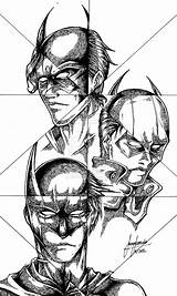 Hood Coloring Red Batman Nightwing Robin Pages Drawing Sketchite Sketches sketch template