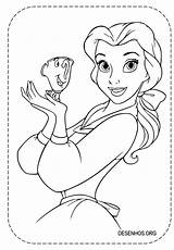 Fera Bela Coloringdisney sketch template