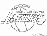 Lakers Logo Nba Los Stencil Angeles Drawing Coloring Pages Pumpkin Carving Dodgers Freestencilgallery sketch template