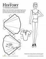 1950s Paper Doll Poodle Education Skirt Printable Worksheets Template Dolls Coloring sketch template