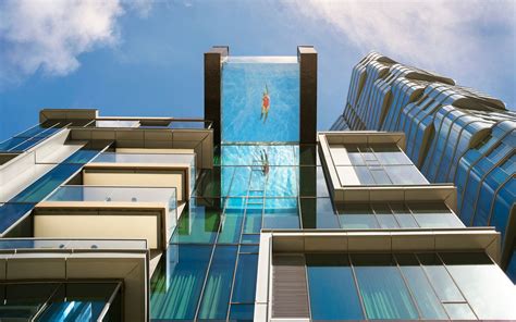 glass bottom pool hanging  honolulu    breathtaking