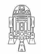 Droid Coloring Star Pages Wars Getcolorings Color R2 Astromech sketch template