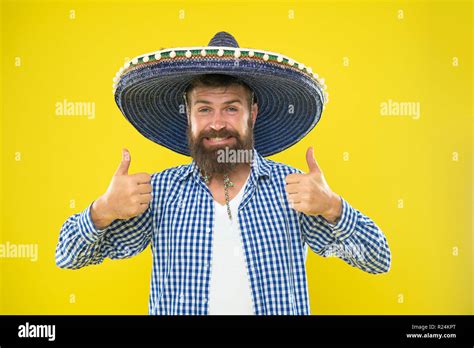 mexican guy happy festive outfit ready  celebrate man bearded