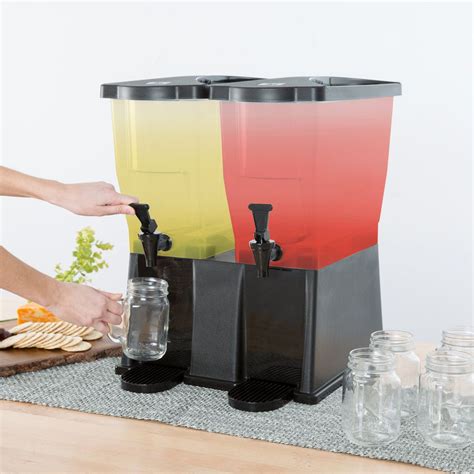choice  gallon black double stand beverage juice dispenser juice