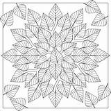 Mandala Coloring Pages Fall Leaves Printable Leaf Adults Mandalas Print Birch Fractal Color Autumn Adult Colorear Para Colouring September Herbst sketch template