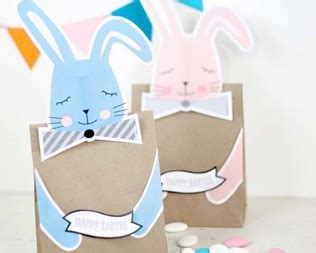 easter  printable bunny treat bags