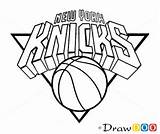 Knicks York Draw Basketball Logos Step Easy Drawing Nba Learn Drawdoo Tutorials sketch template