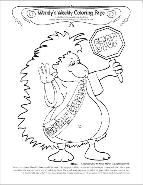 crossing coloring page images