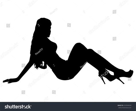 Sexy Girl Lying Down On Floor Stock Vector 253594543 Shutterstock
