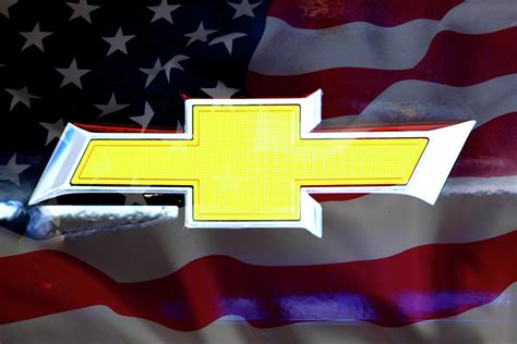American Flag Chevy Bowtie Digital Art By Katy Hawk Free Download