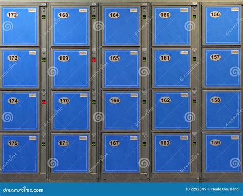 blue luggage lockers stock image image  unlock train