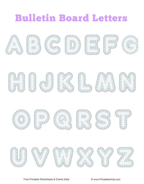 printable bulletin board letters  printable word searches
