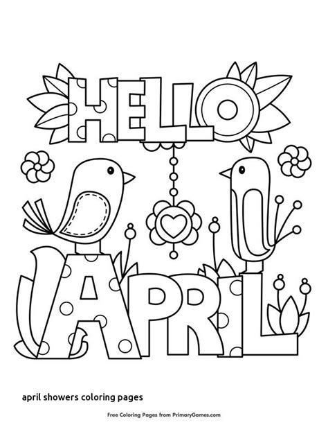 April Showers Coloring Pages At Free